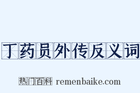 丁药员外传反义词是什么意思的图片